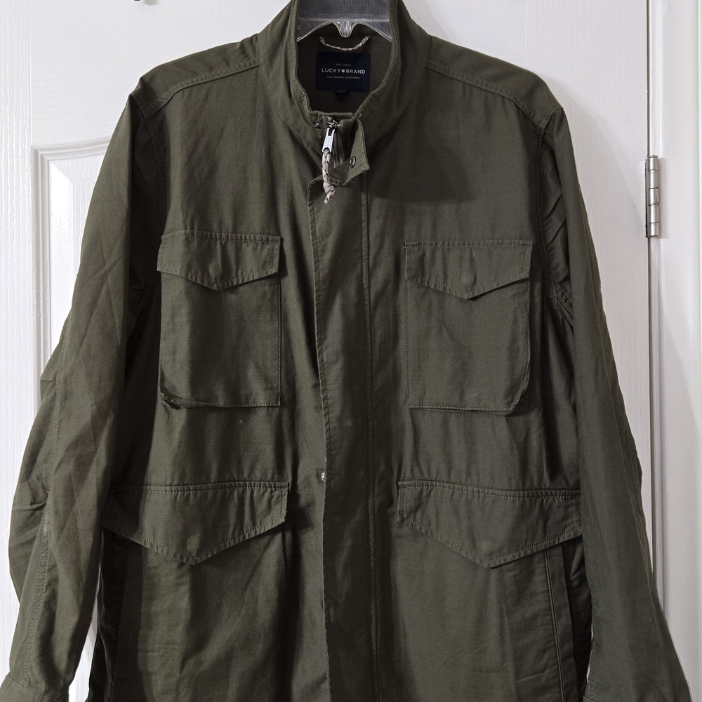 Lucky Brand Olive Military Field Jacket